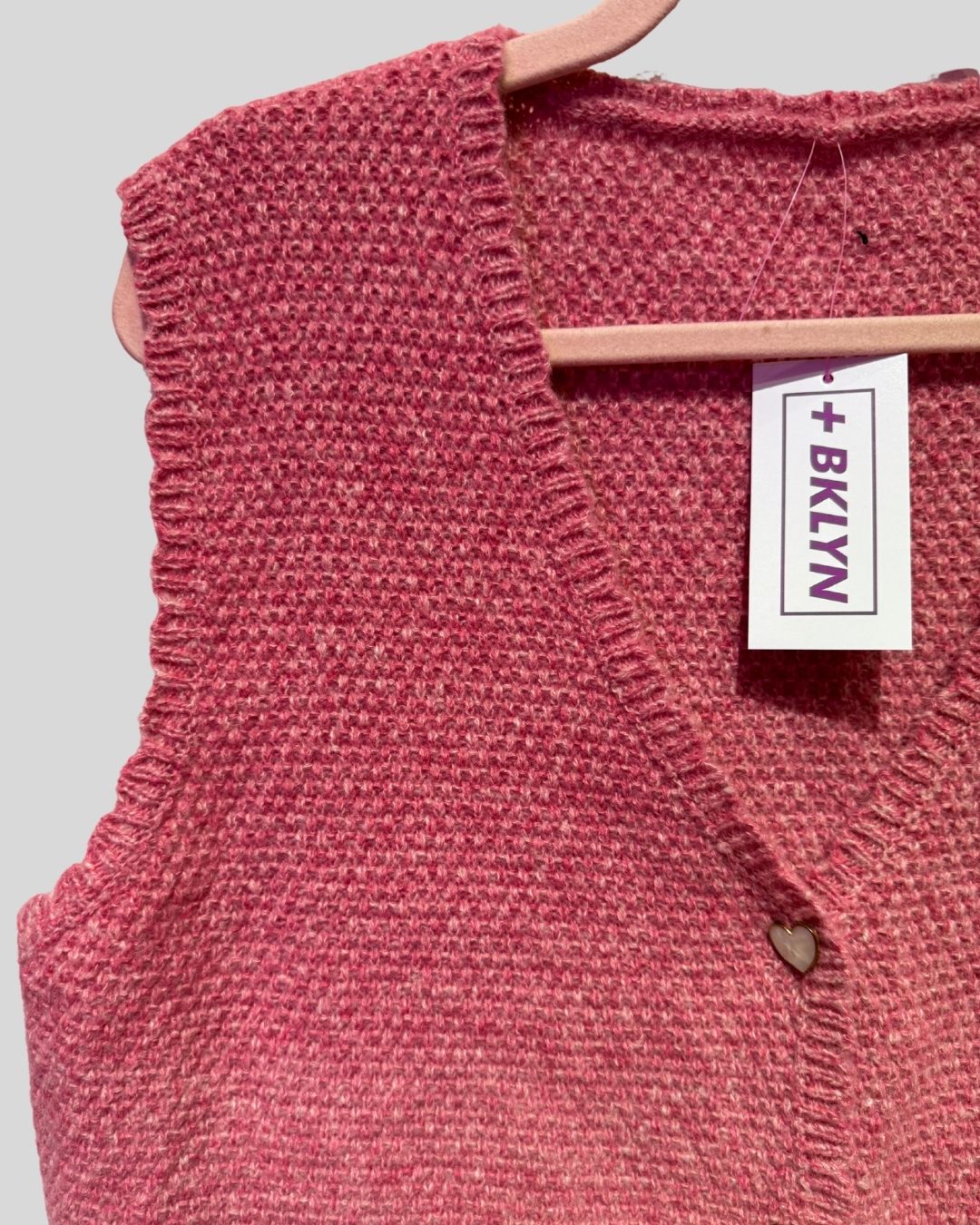 Cider Pink Heart Sweater Vest (2X)