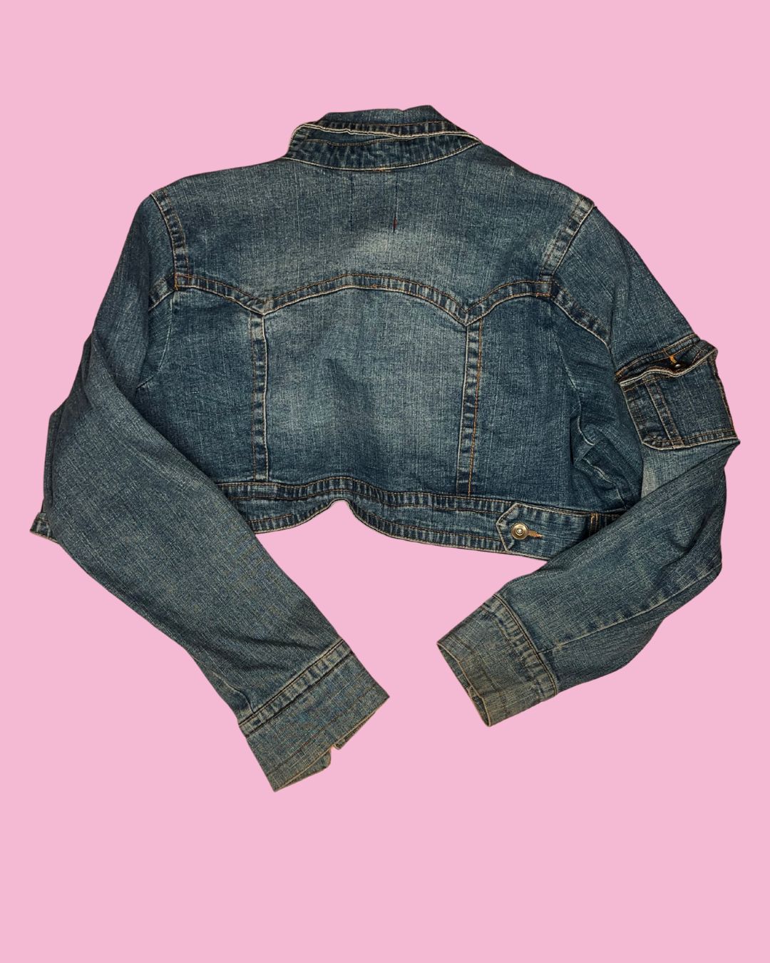 Vintage Miss Lili Y2K Cropped Denim Jacket  (2X)