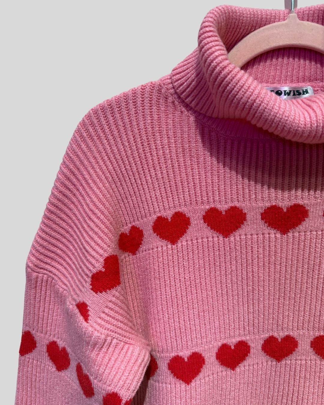 Ecowish Pink Heart Sweater (L)
