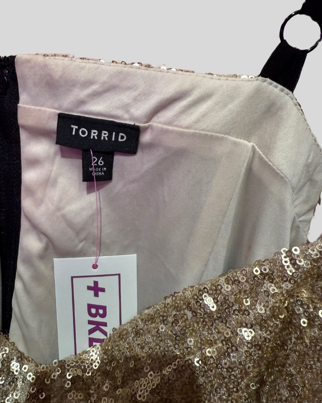 Torrid Gold Sequin and Black Mini Dress (26)