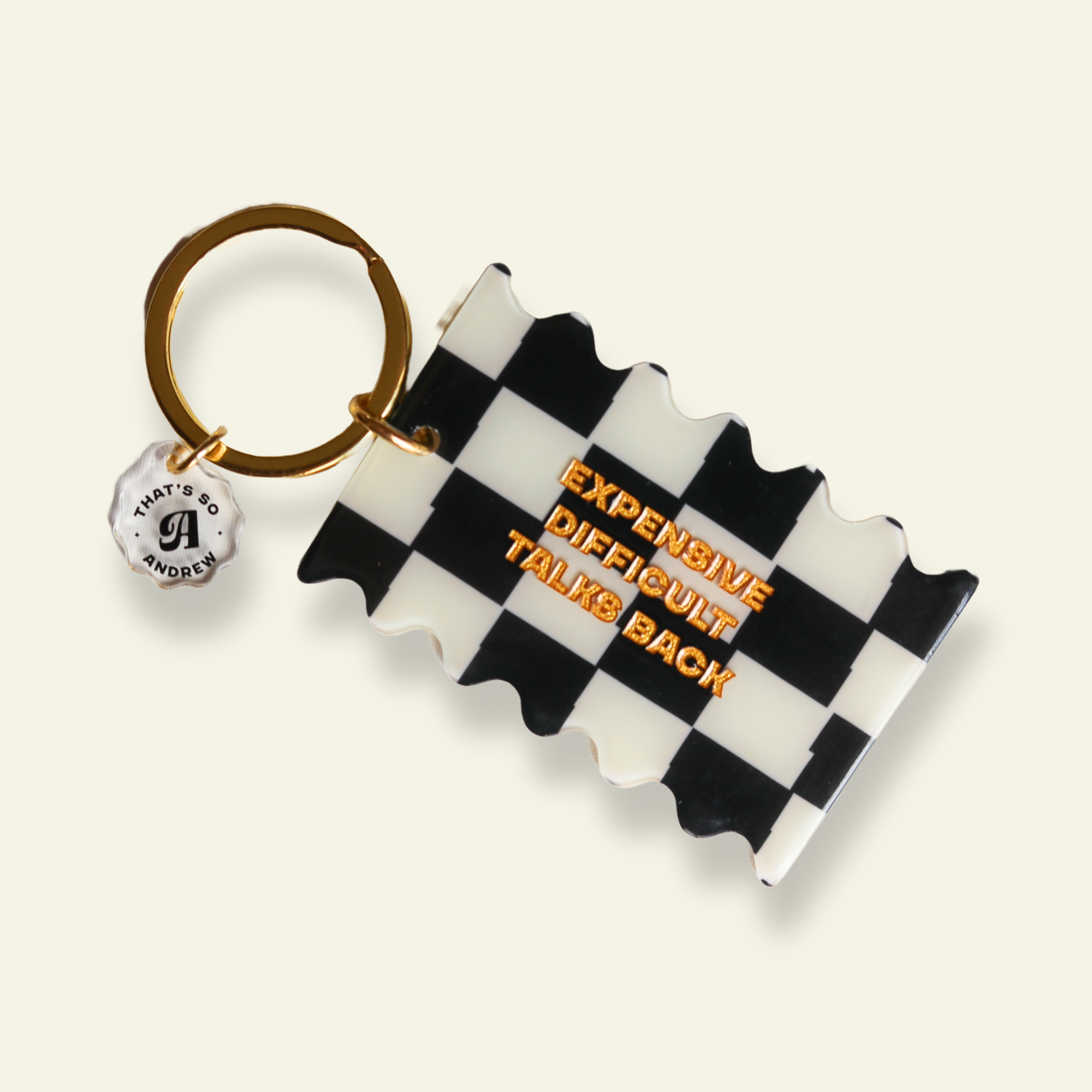 Expensive Difficult Talks Back Keychain