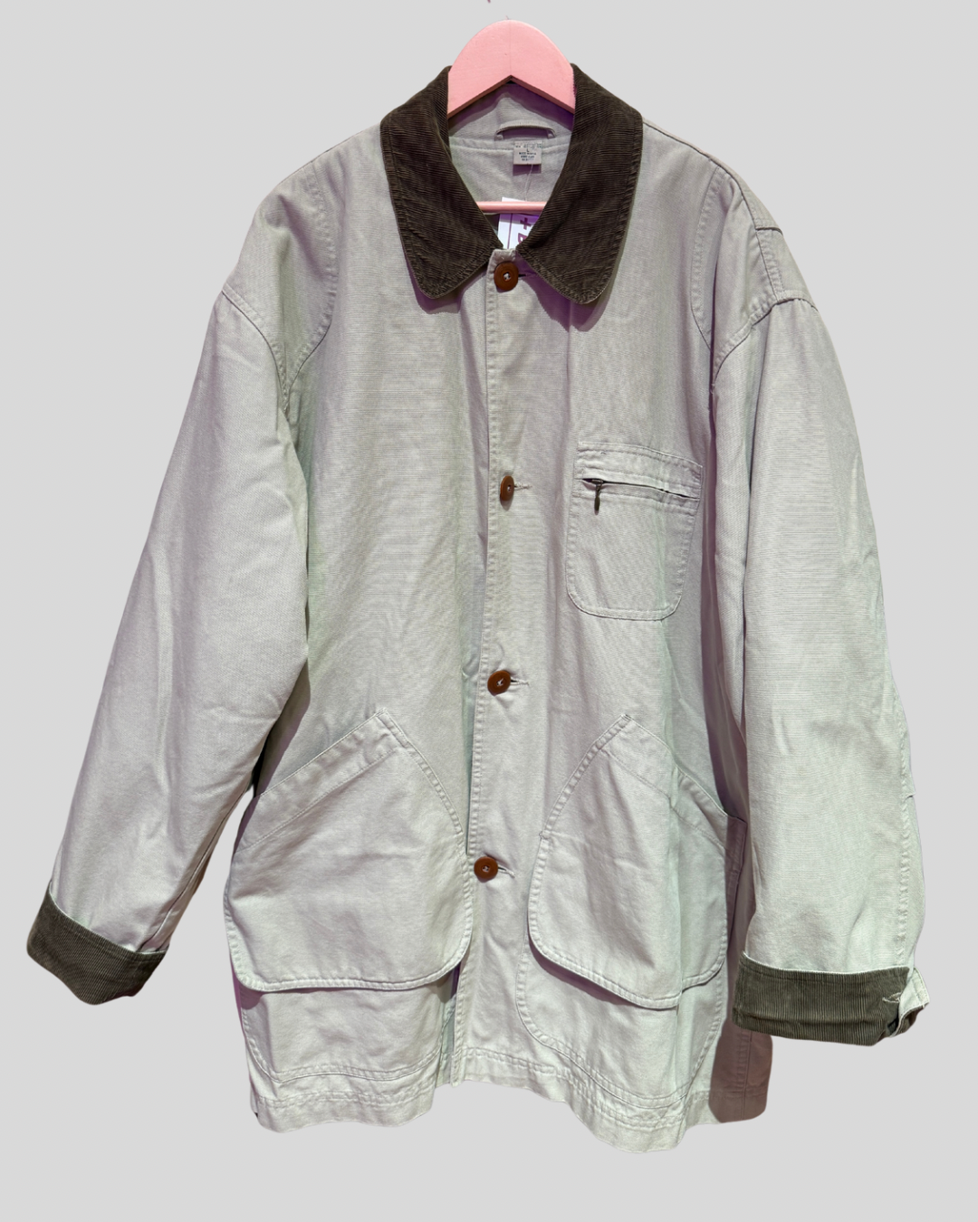 Vintage Lined Canvas Barn Jacket (L)