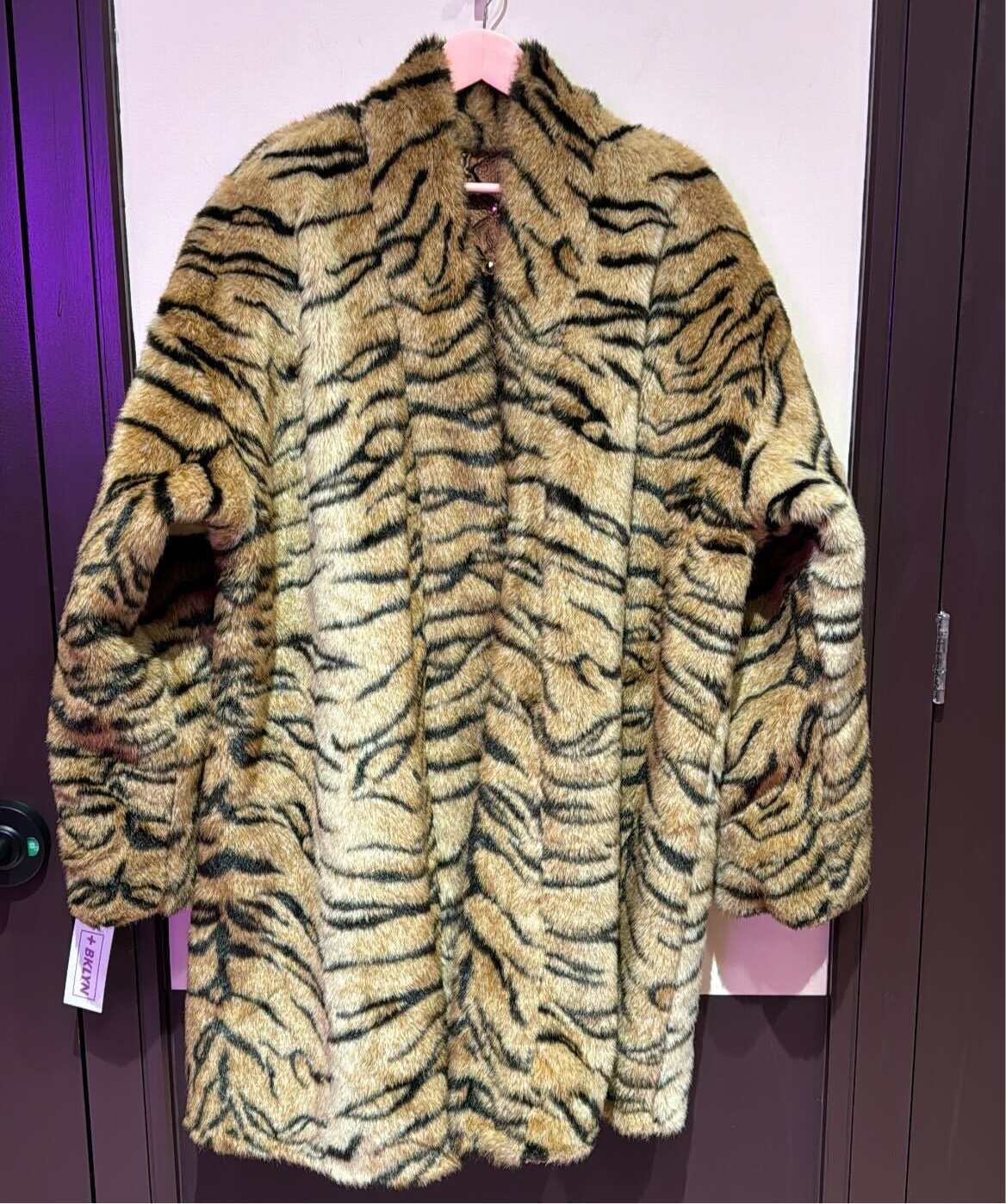 VINTAGE - 1980s Reversible handmade tiger jacket 1X/2X