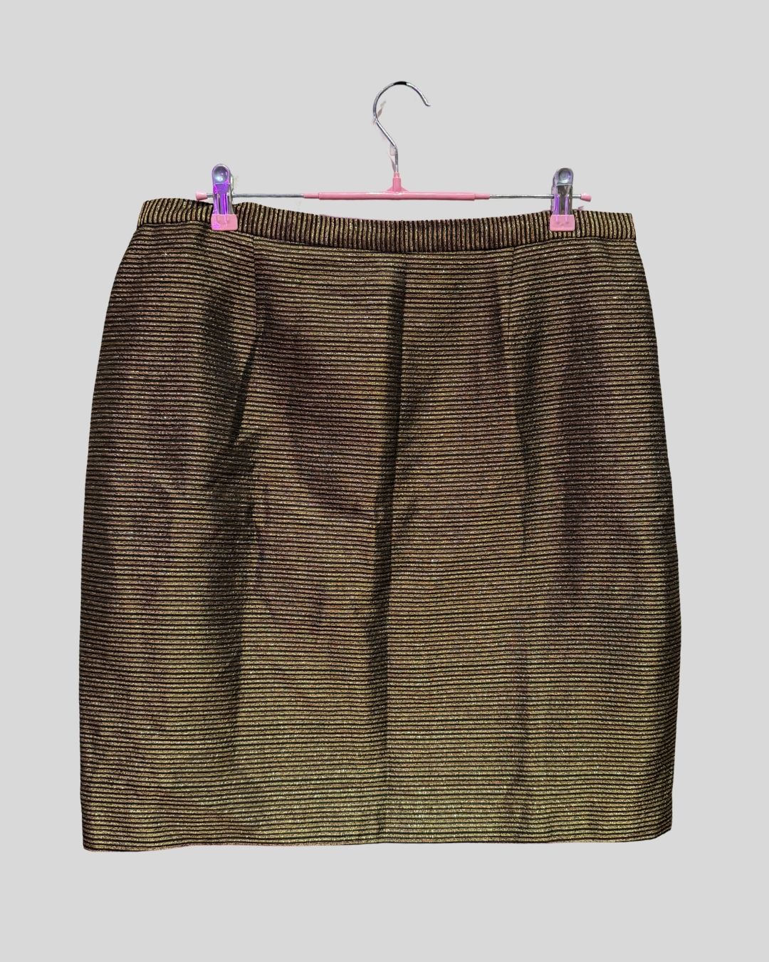 VINTAGE JESSICA HOWARD gold stripe mini skirt (1x)