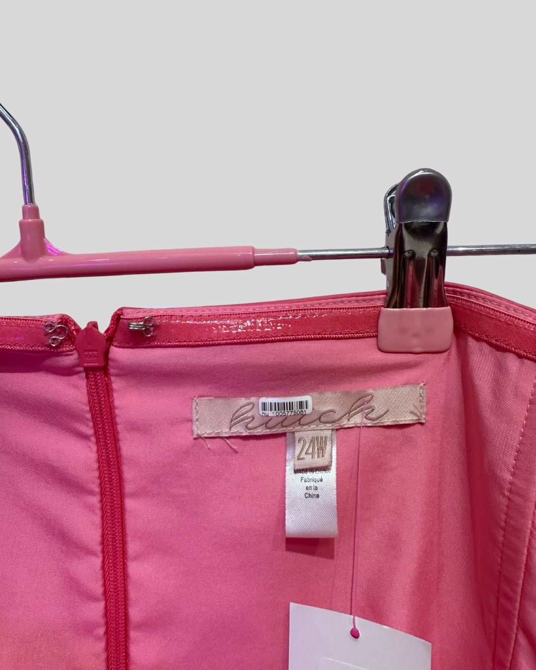 Hutch Anthropology pink & red two tone strapless dress with bow (24)