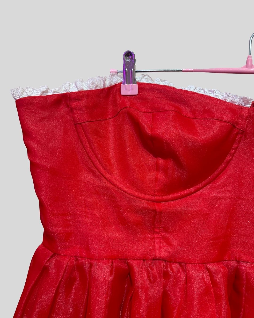 SEKLIE red organza corset dress (2X)
