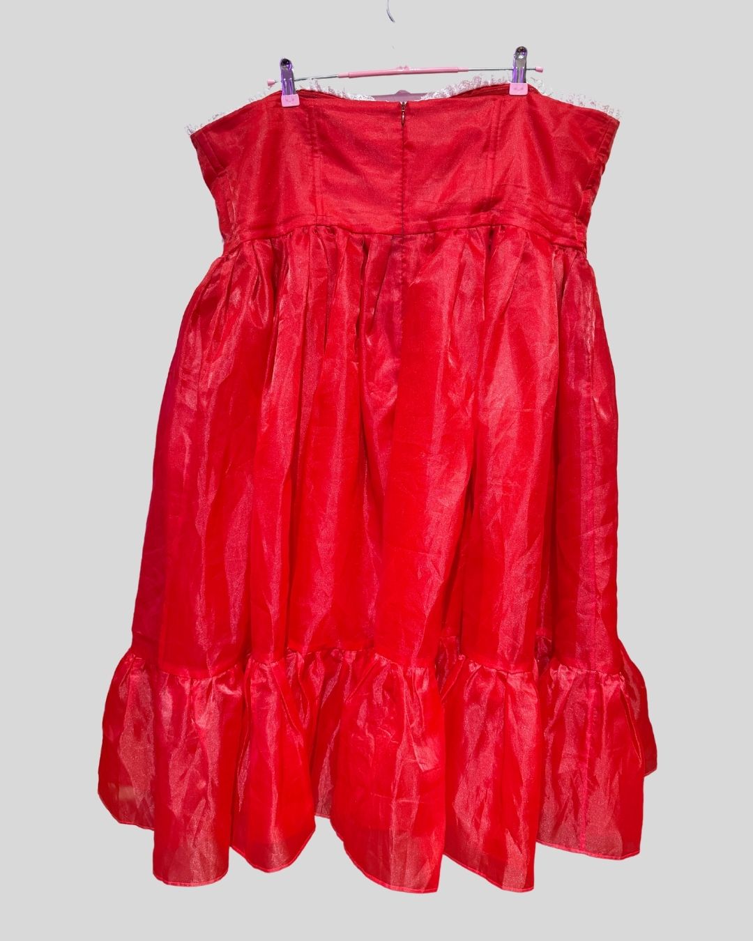 SEKLIE red organza corset dress (2X)