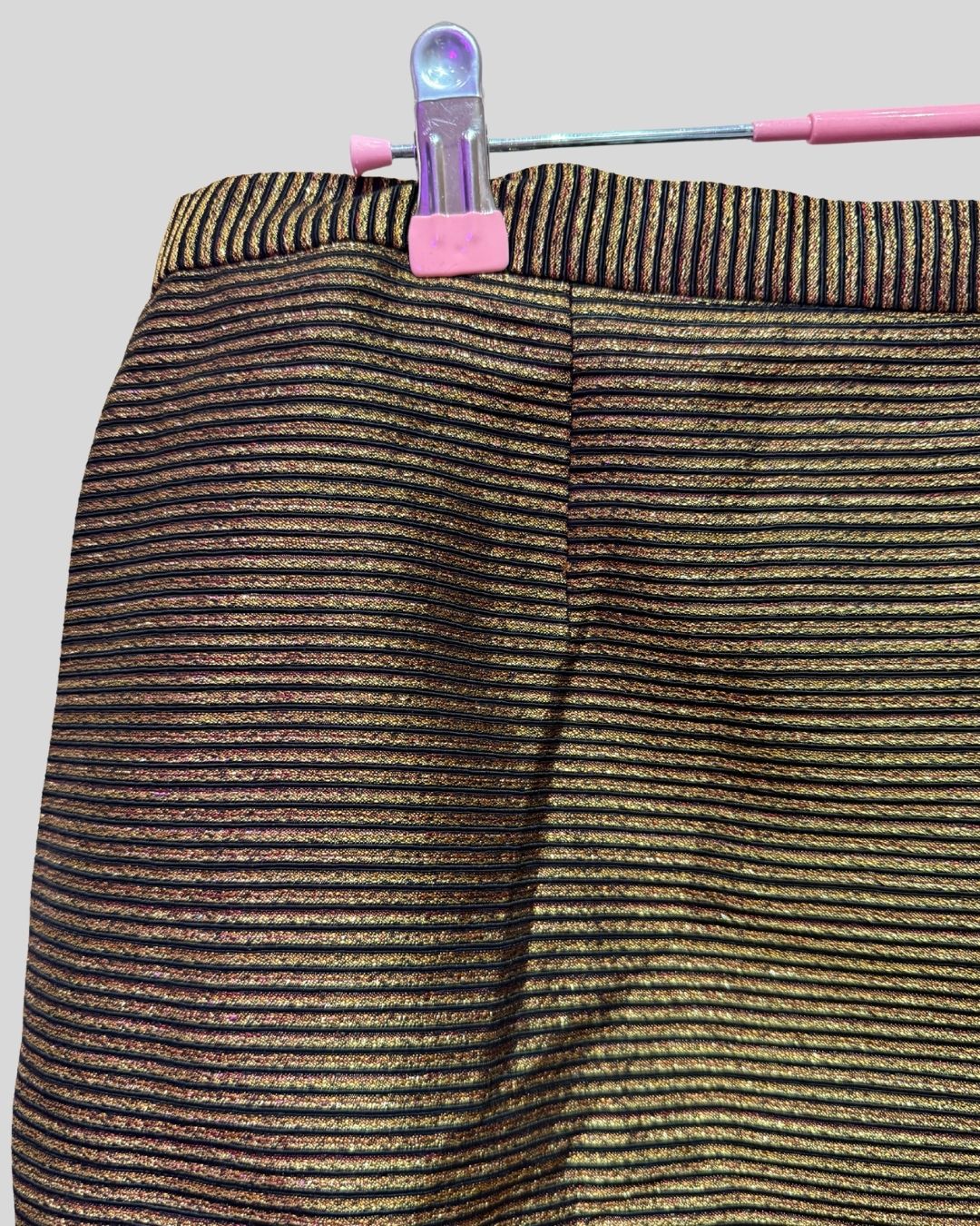 VINTAGE JESSICA HOWARD gold stripe mini skirt (1x)