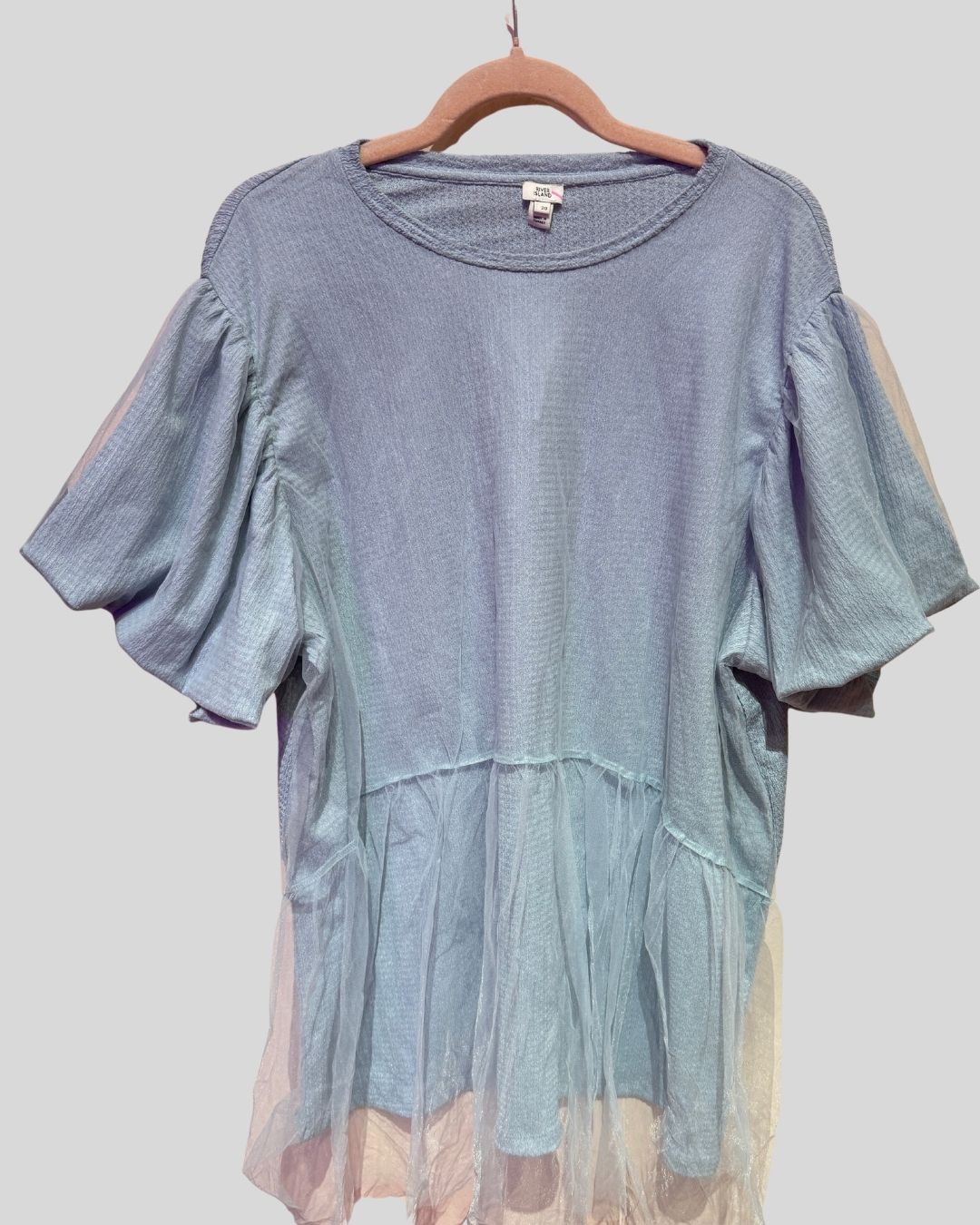 River Island Blue Tulle Tunic (16)