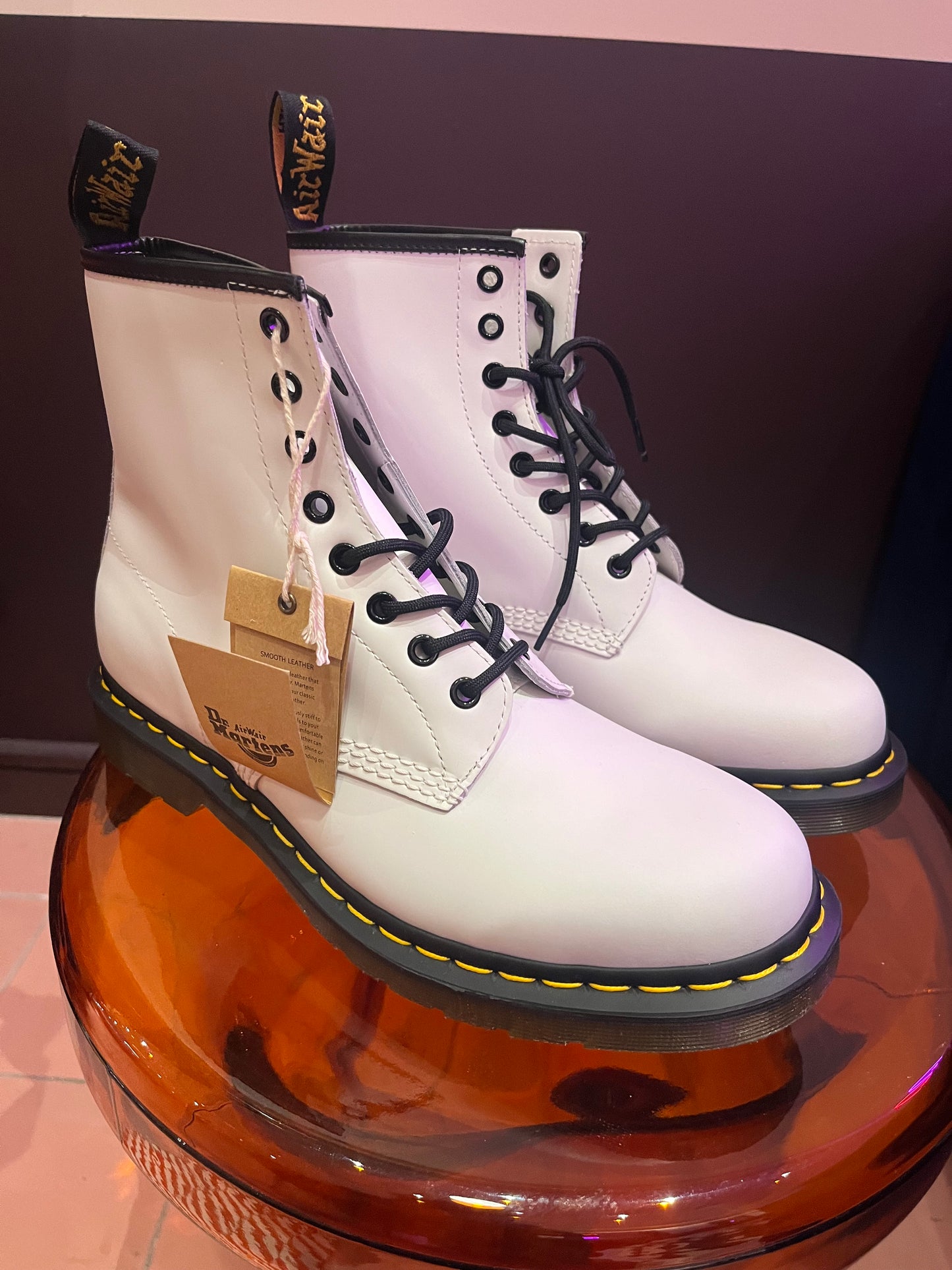 NIB White Dr. Martens Boots (11)