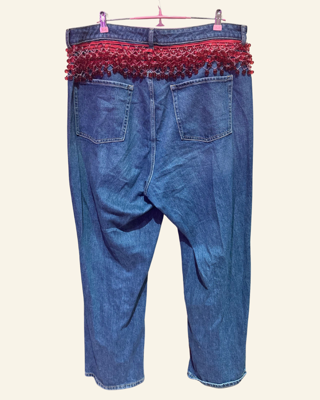 FCxPBK REWORKED BEADED JEANS