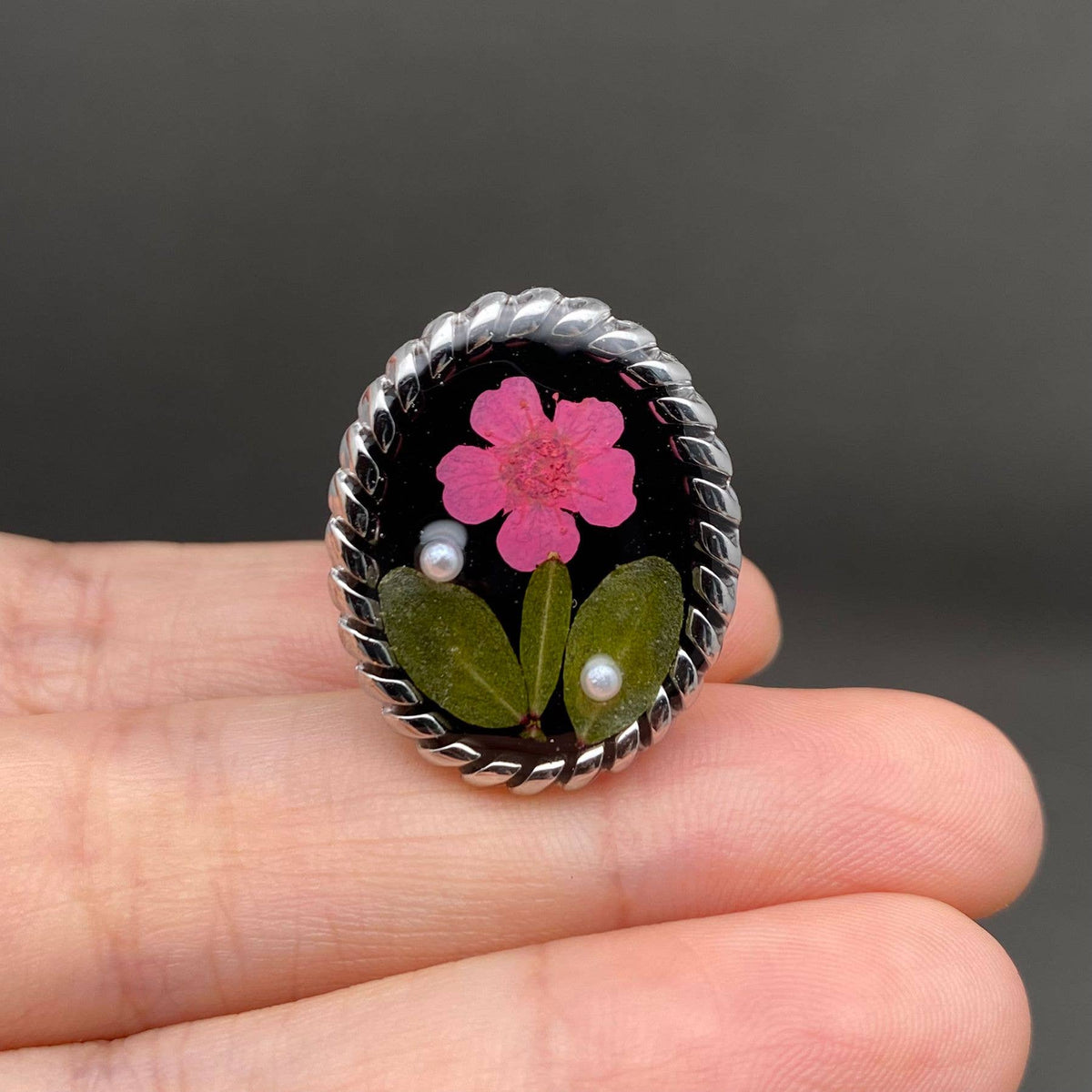 Dried Flowers Geometric 18K Gold Plated S.teel Ring - PDF: Style E