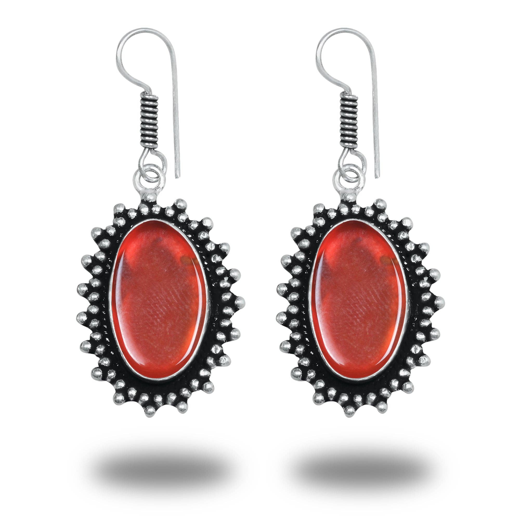 Boho Designer Earrings – Silver-Plated, Handmade, Assorted Gemstones | Wholesale: Pack of 20