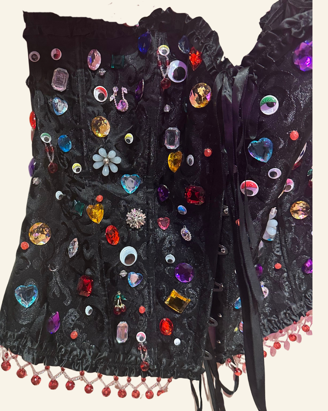 FCXPBK REWORKED BEDAZZLED CORSET