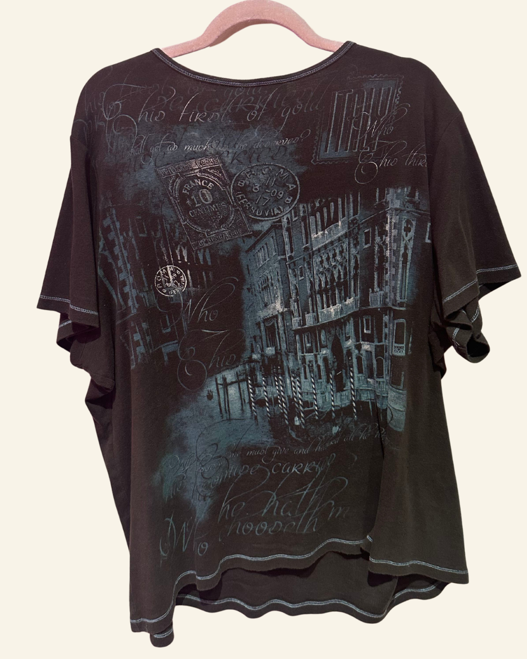FCxPBK HAND RHINESTONED TEE SHIRT