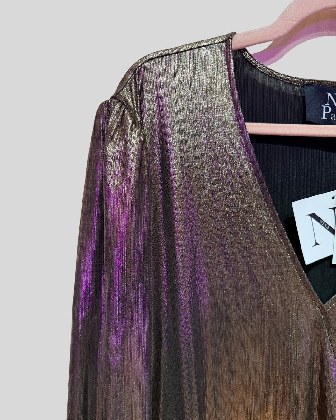 Nina Parker NWT Gold Gathered Dress (3X)