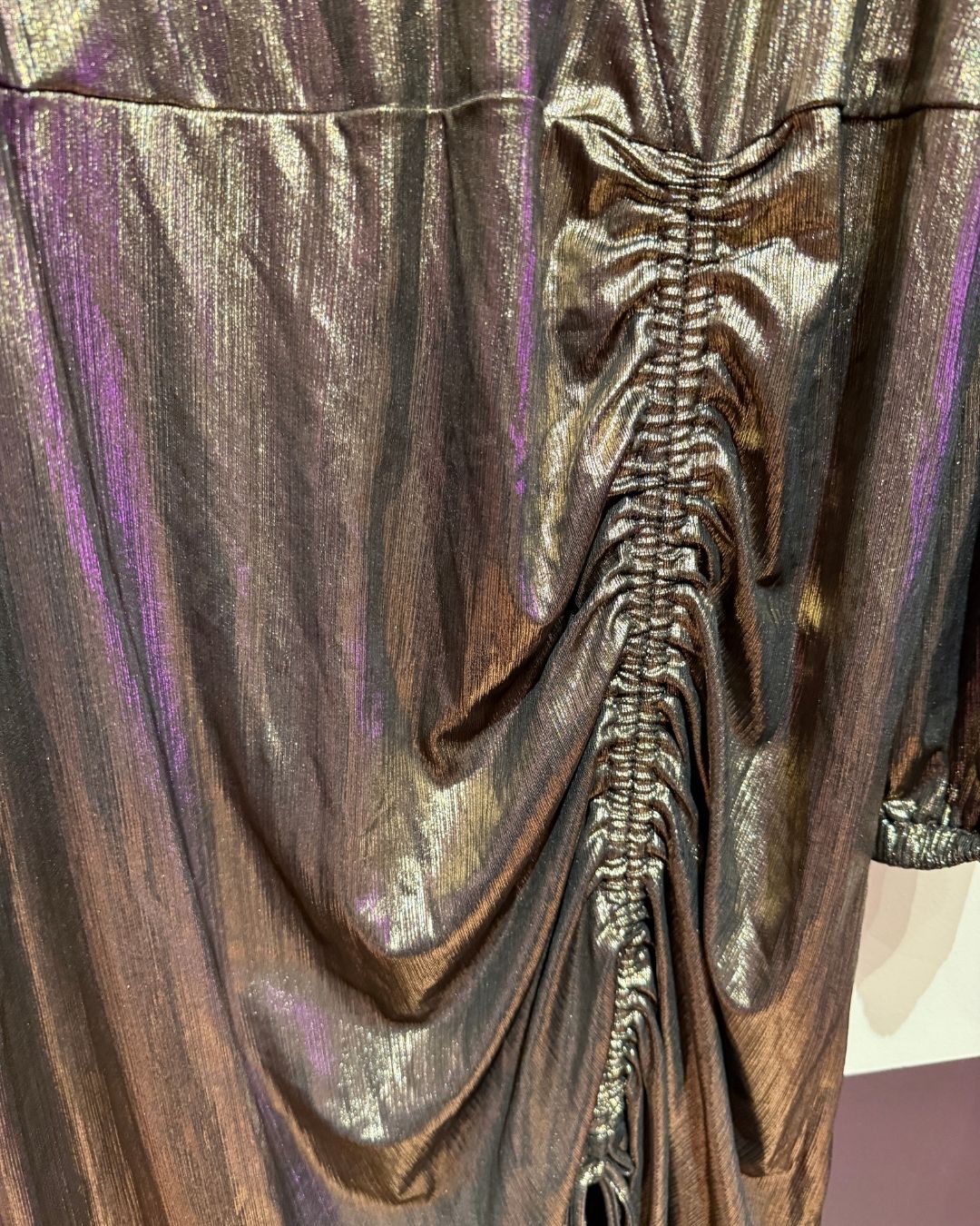 Nina Parker NWT Gold Gathered Dress (3X)