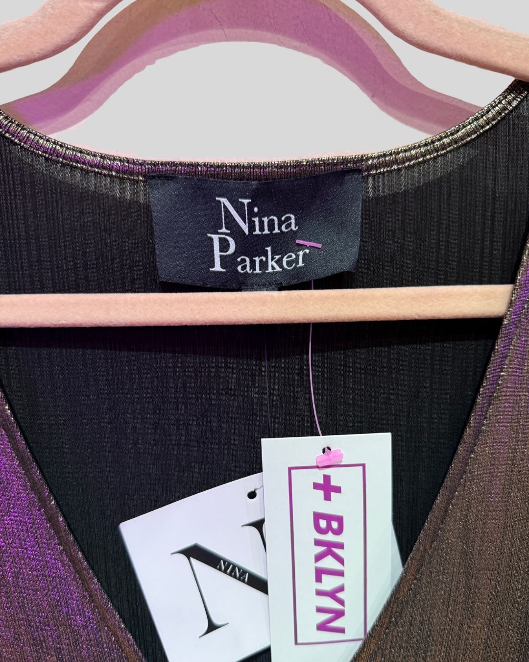 Nina Parker NWT Gold Gathered Dress (3X)