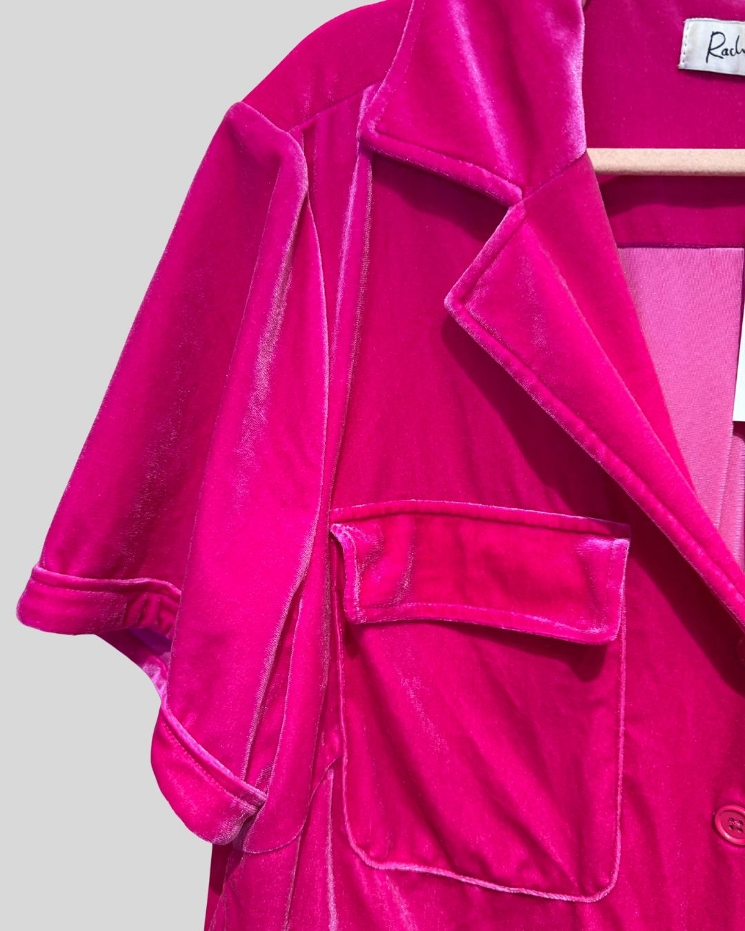 RACHEL ANTONOFF pink velvet jumpsuit (1X)