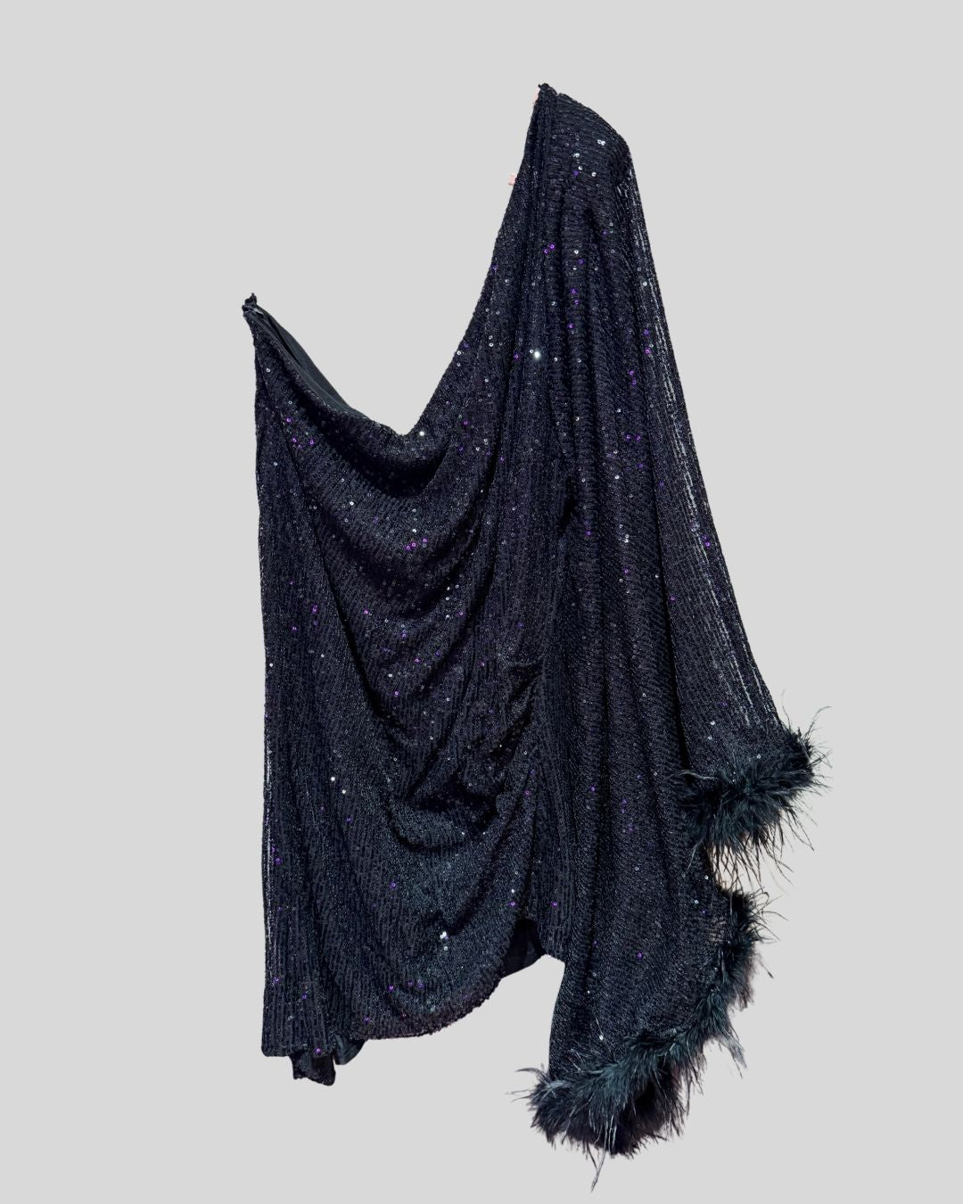 Fashion Nova black one shoulder sequin dress (3x)