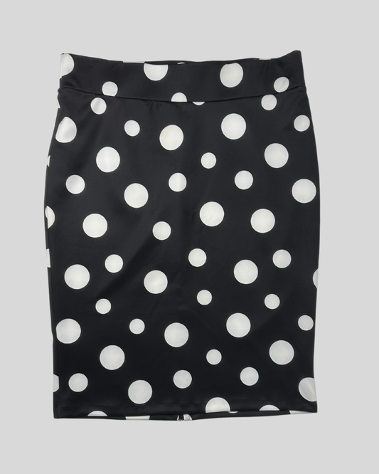 Eloquii Polka Dot Pencil Skirt (18)