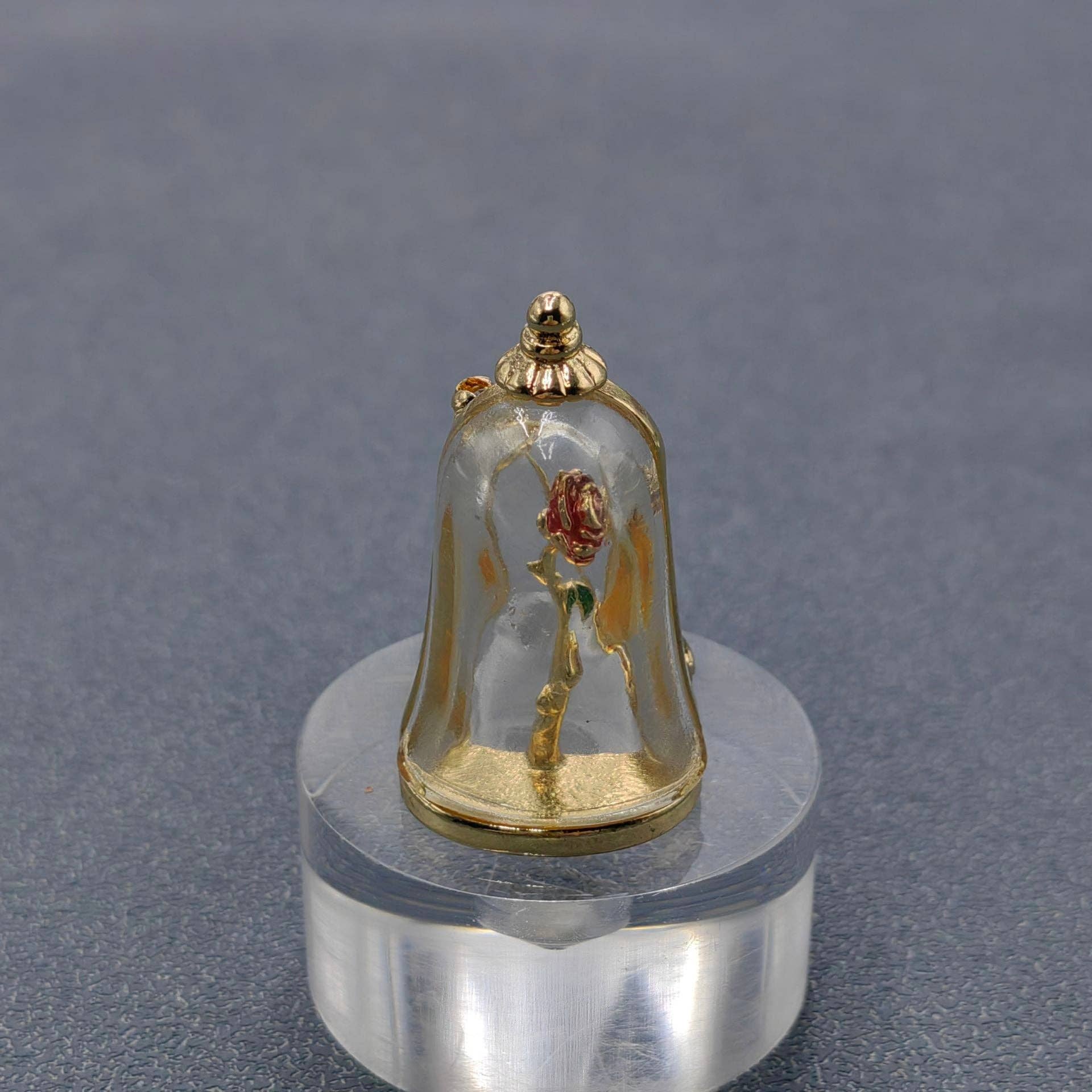 Rose In A Bottle Vintage Brooch