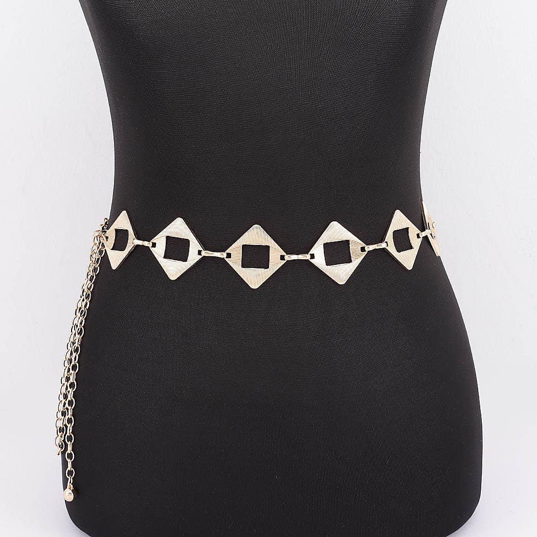 Diamond Cutout Link Waist Chain: SL