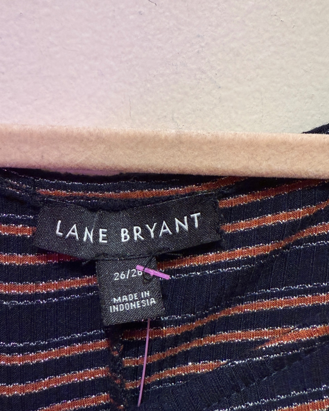 Lane Bryant Navy Sparkle Striped Dress (26/28)