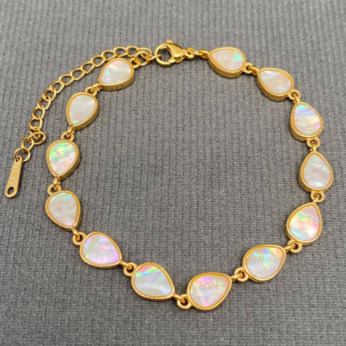 Geometric Shell 18K Gold Plated Stainless Steel Bracelet - FGS: A1