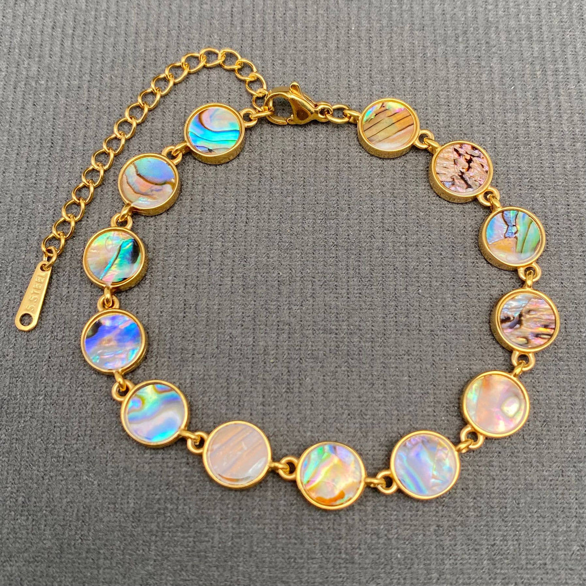 Geometric Shell 18K Gold Plated Stainless Steel Bracelet - FGS: A1