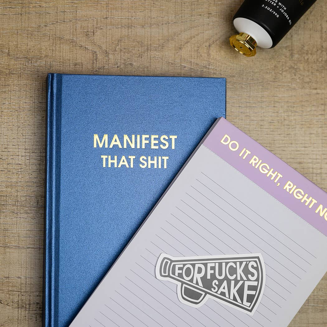Manifest That Shit - Hardcover Daily Journal - Hystar Navy