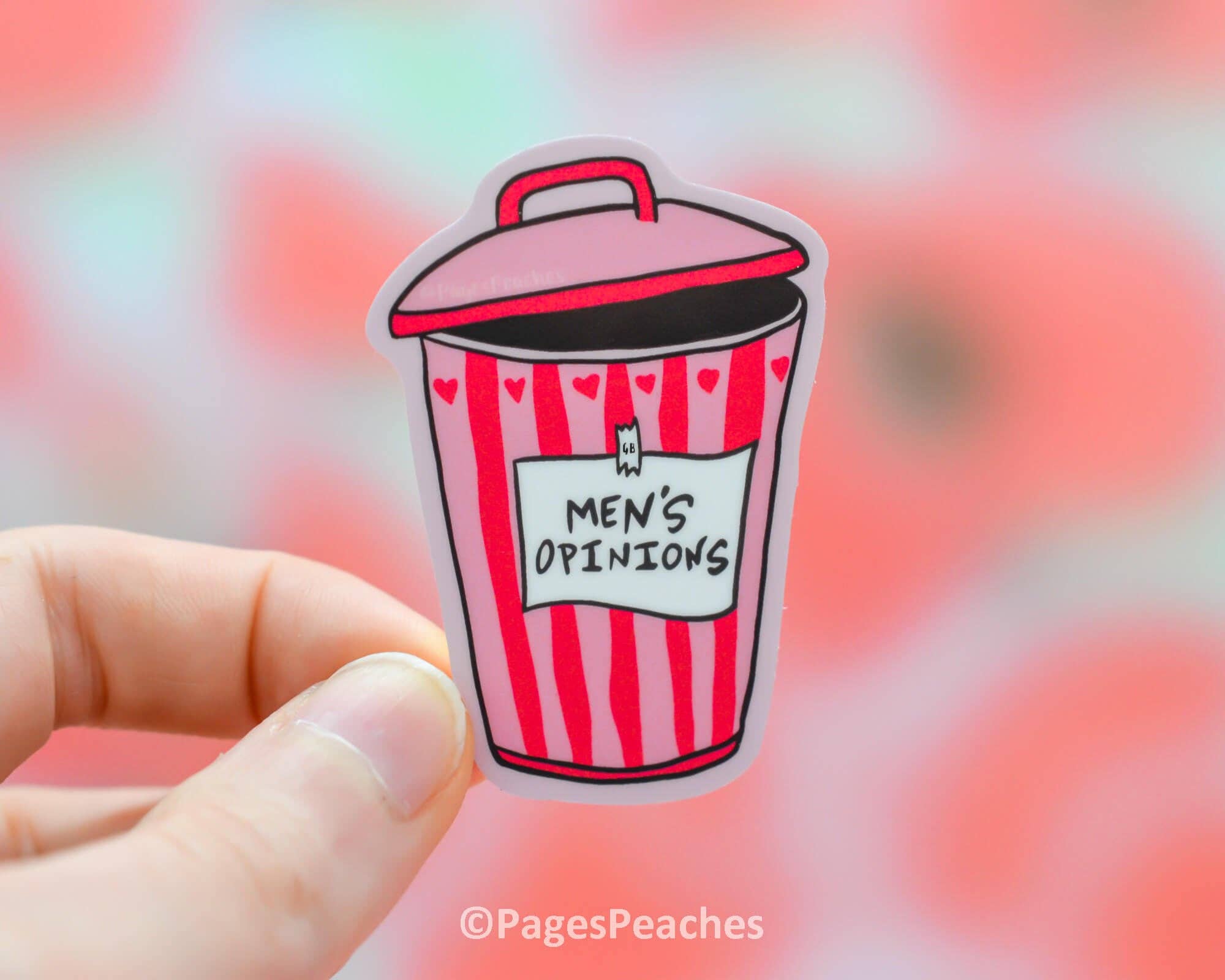 Men's Opinions Waterproof Vinyl Sticker for Water Bottles