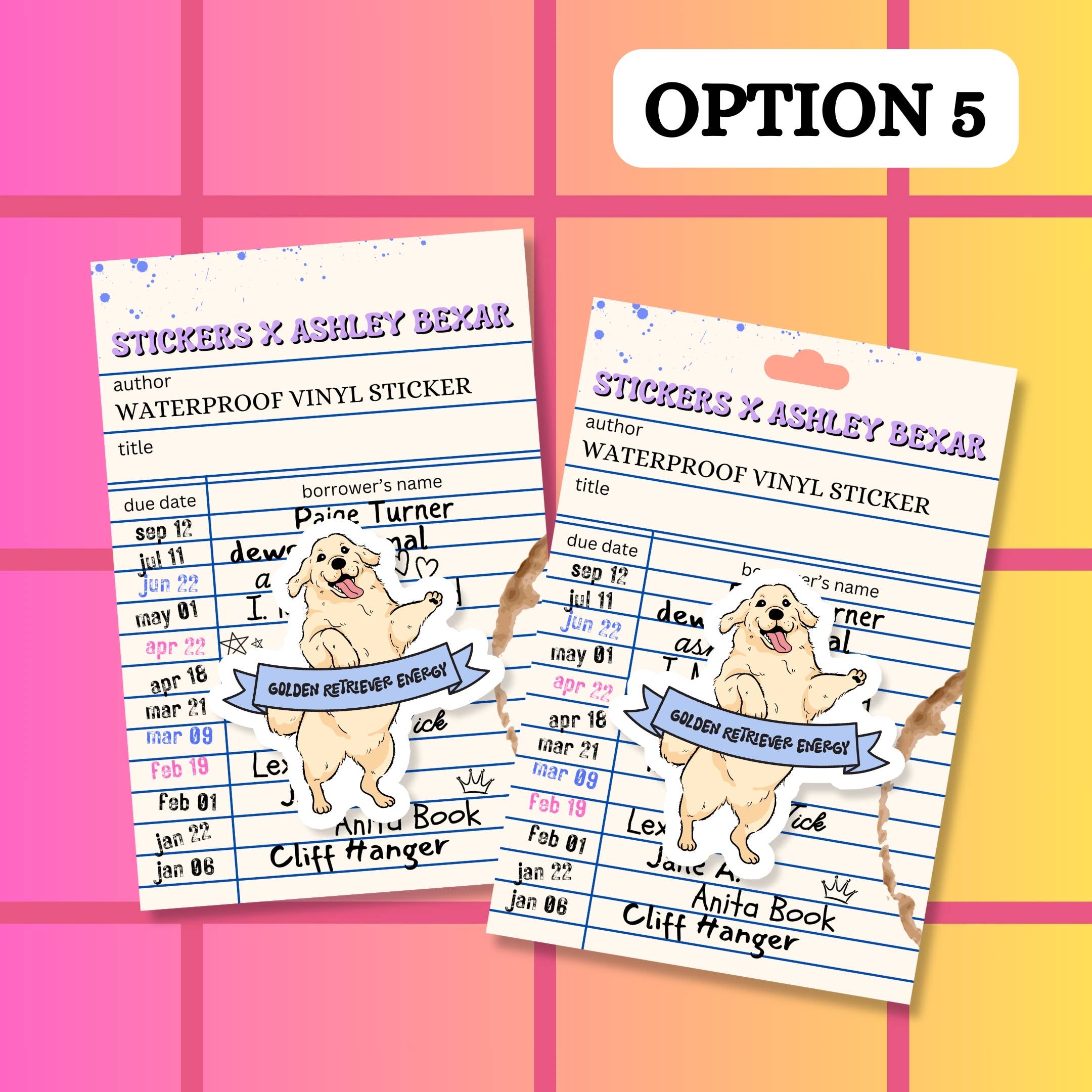 Golden Retriever Energy Sticker