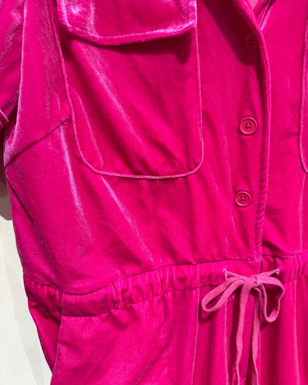 RACHEL ANTONOFF pink velvet jumpsuit (1X)