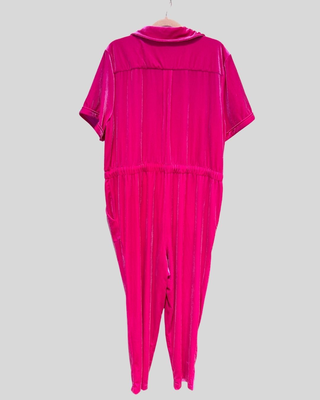 RACHEL ANTONOFF pink velvet jumpsuit (1X)