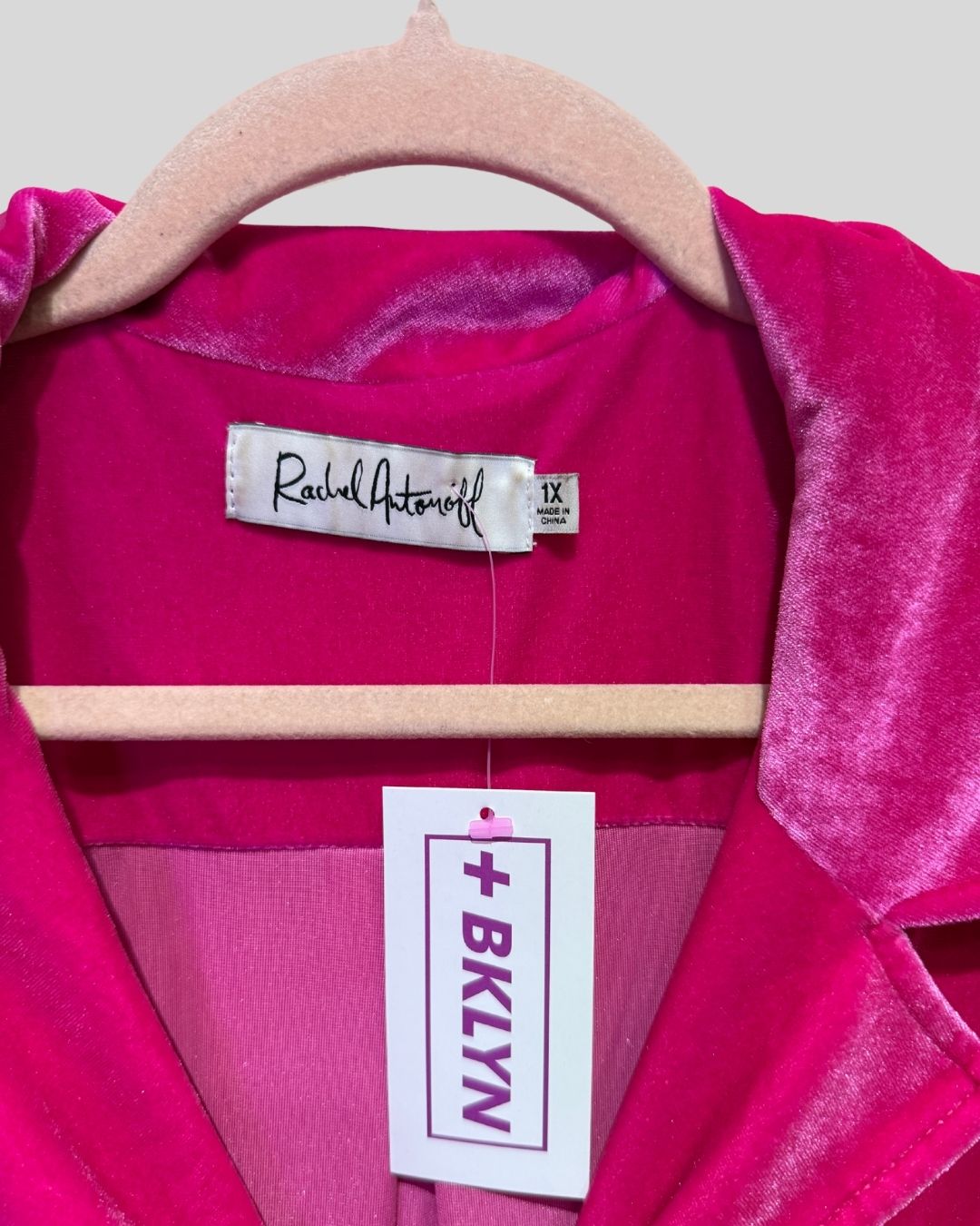 RACHEL ANTONOFF pink velvet jumpsuit (1X)