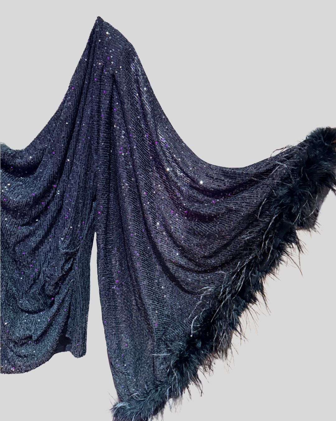 Fashion Nova black one shoulder sequin dress (3x)