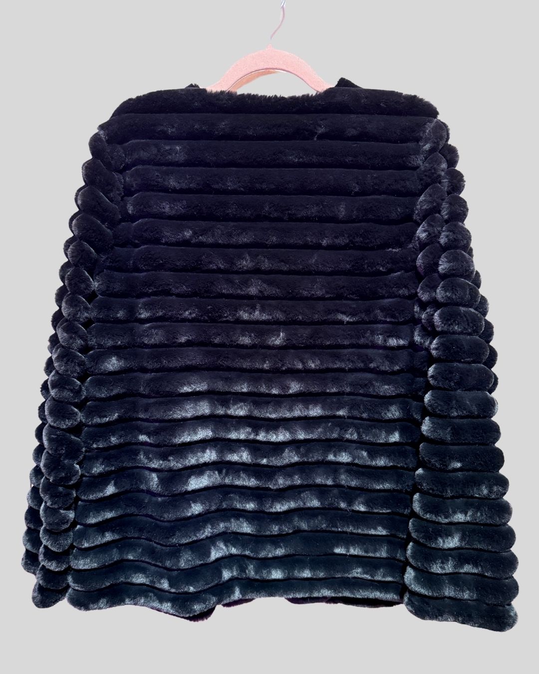 Nina Leonard Soft Black Faux Fur Jacket (XL)