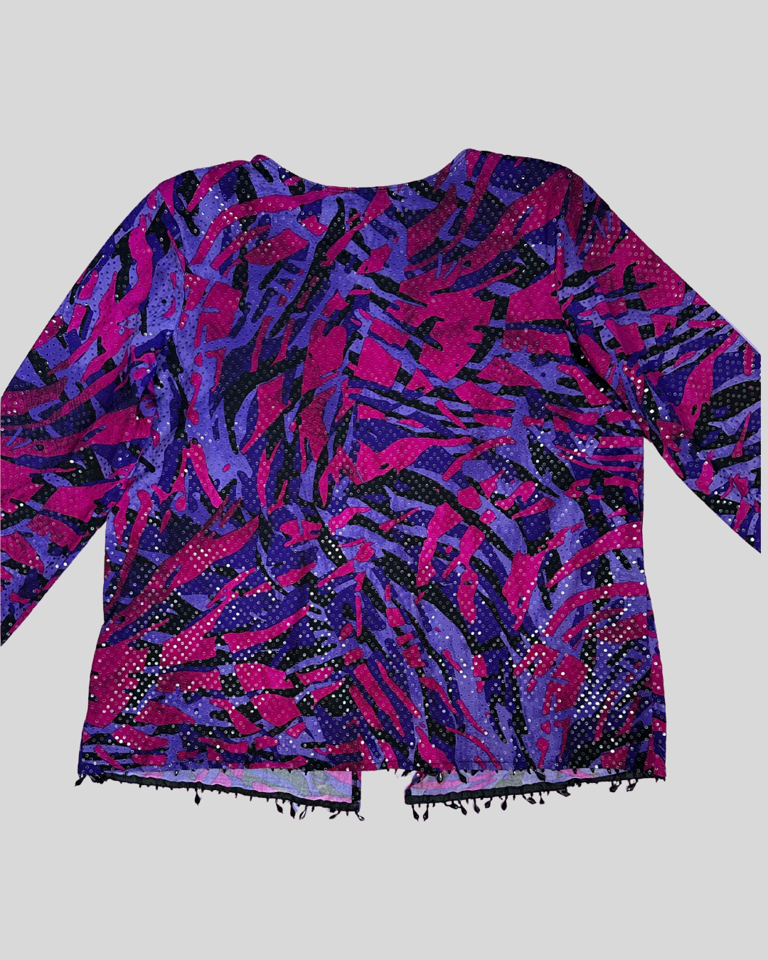 90s Purple Pink Abstract Sequin Twofer Top (18/20)