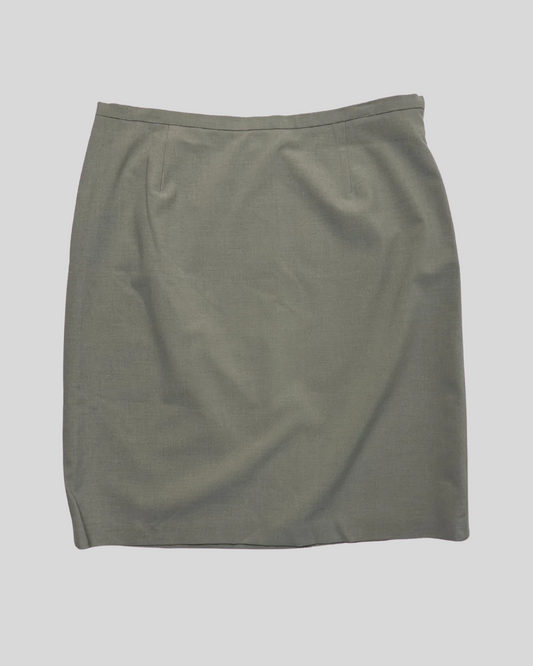 Vintage Lands End Khaki Pencil Skirt (18)