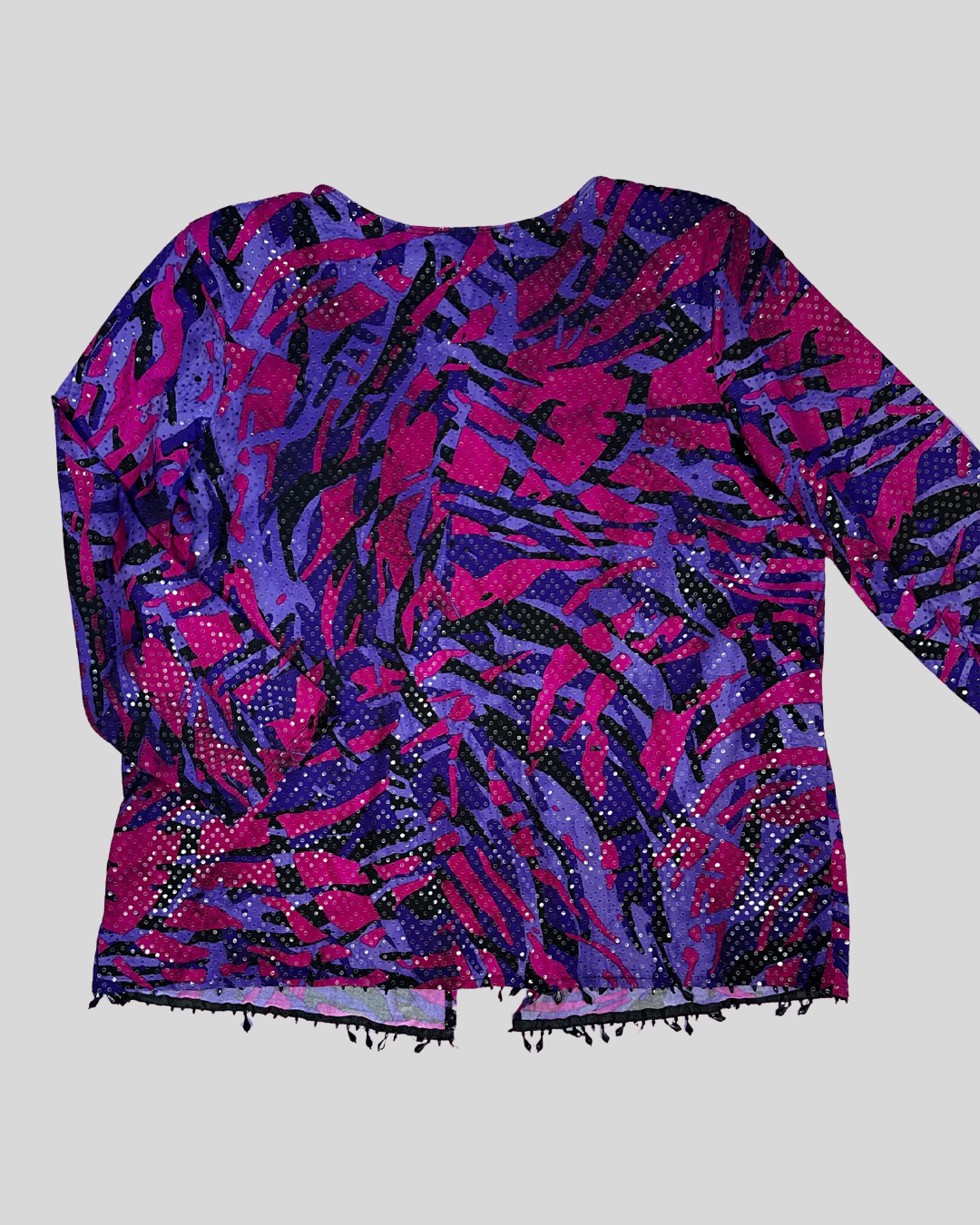 90s Purple Pink Abstract Sequin Twofer Top (18/20)