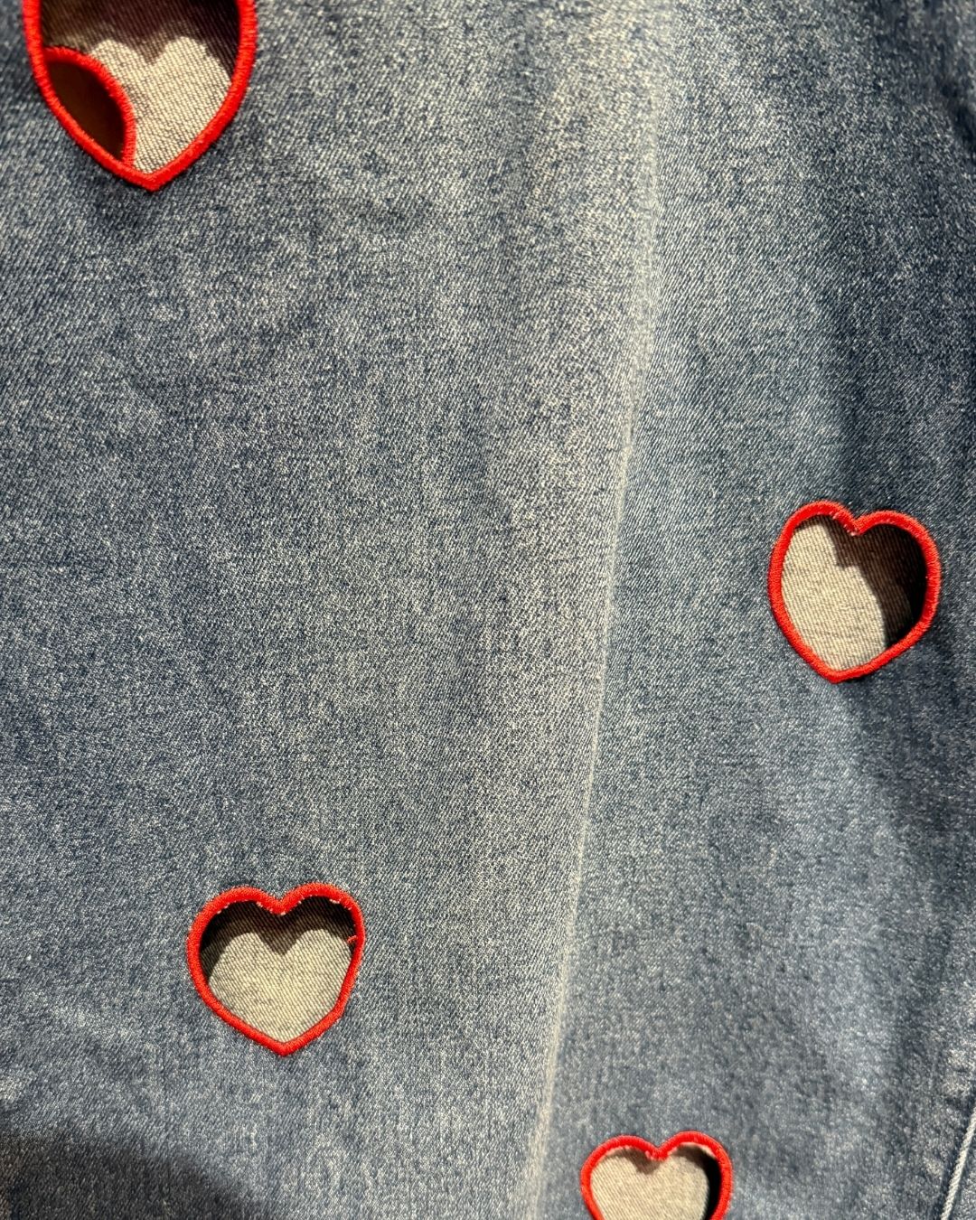 Shiny By Nature Red Heart Cutout Jeans (4X)