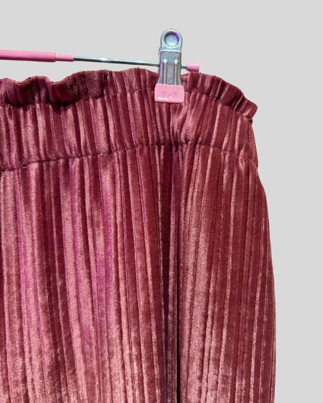 Tamara Malas Pink Velvet Coloblocked Pilot Pants (10/12 fits XL)