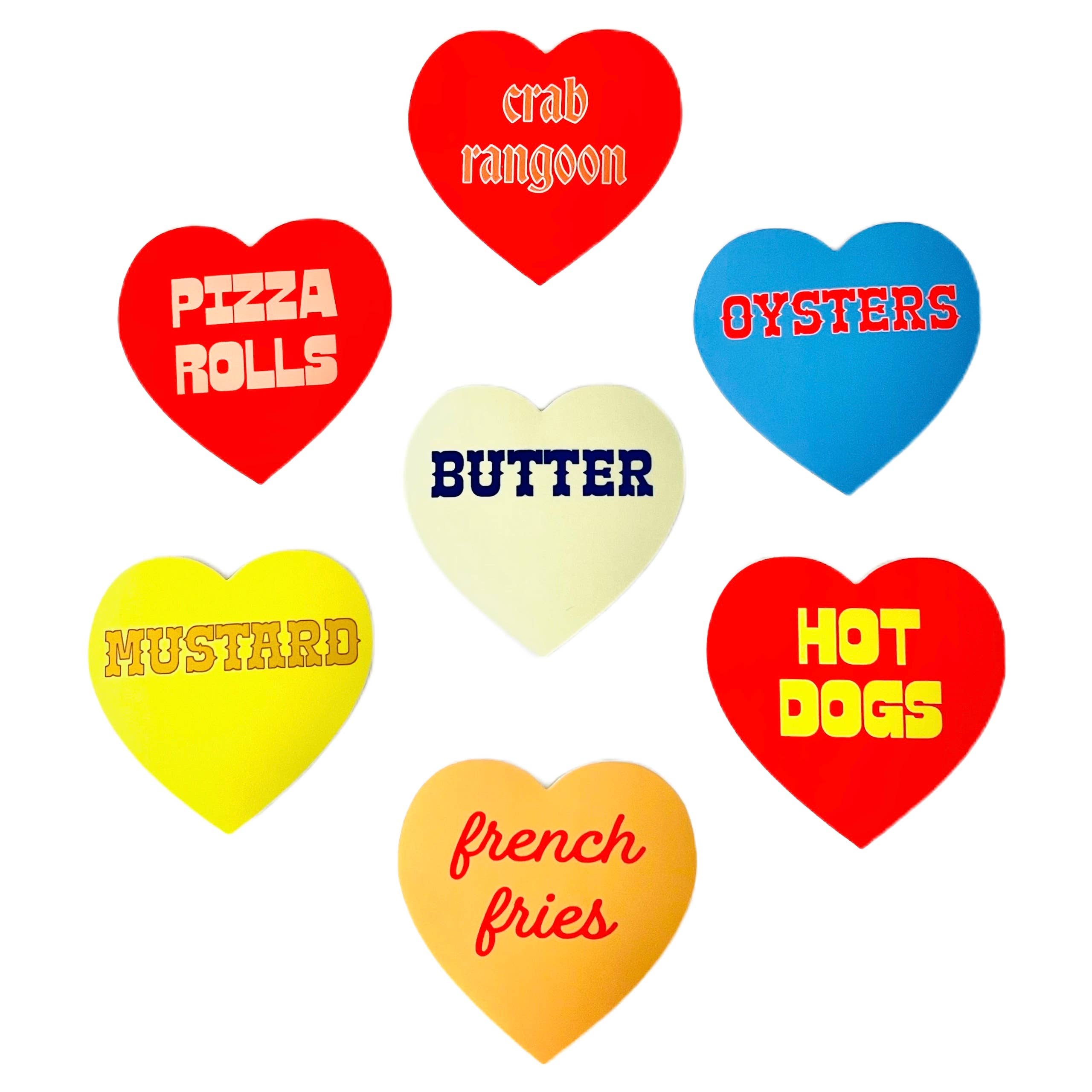 The Silver Spider - Crab rangoon heart sticker // foodie cooking chef gifts