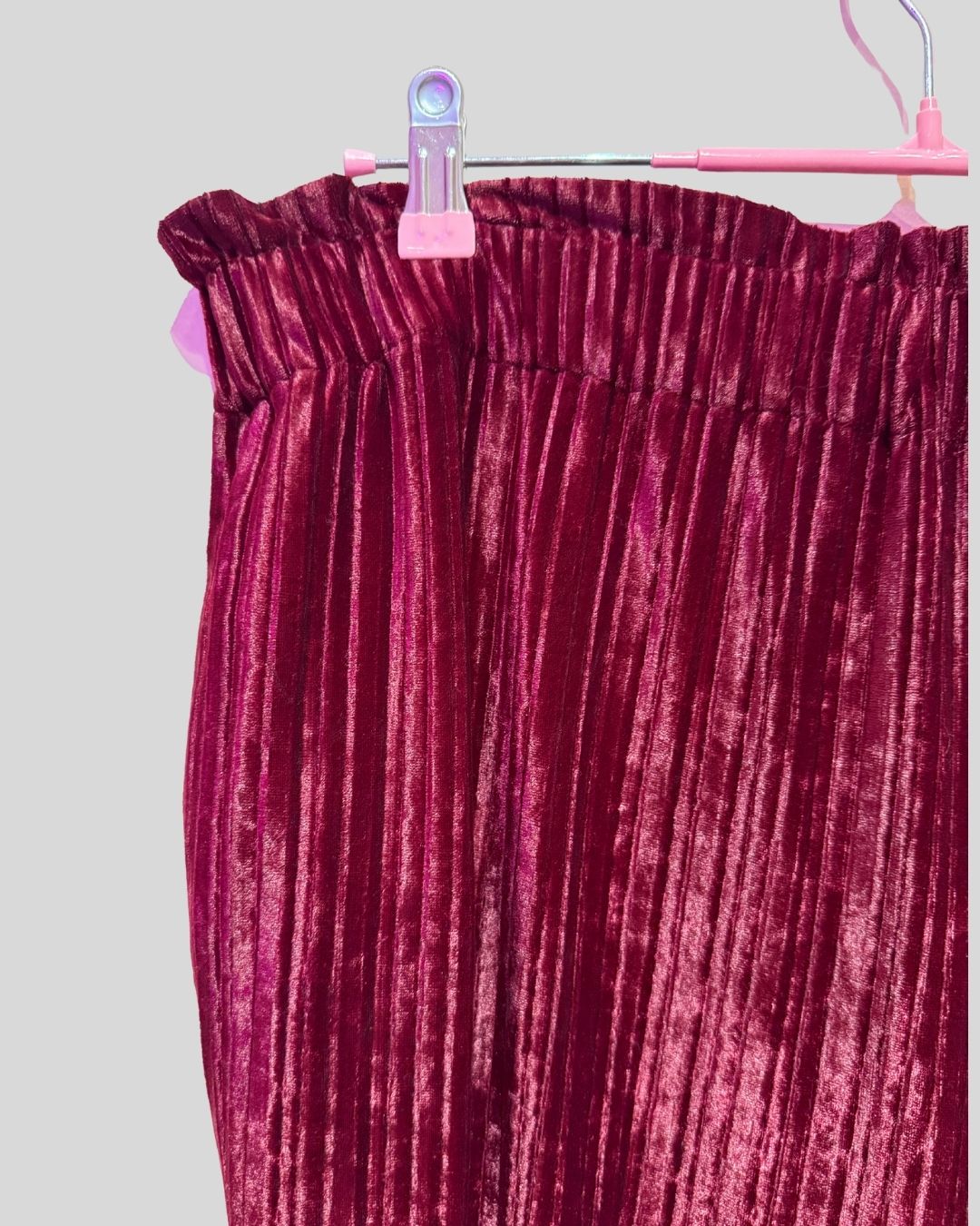 Tamara Malas Pink Velvet Coloblocked Pilot Pants (10/12 fits XL)