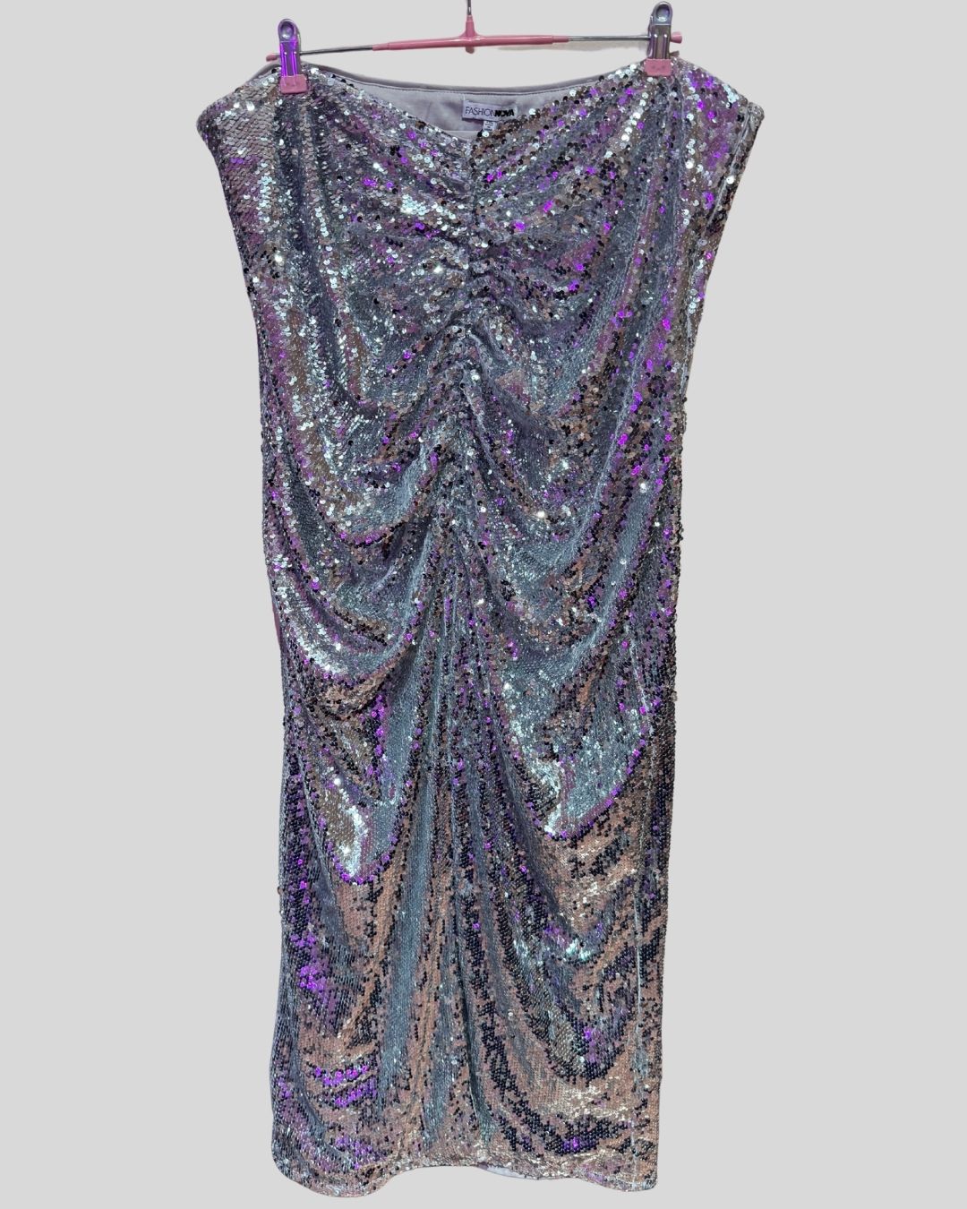 Fashion Nova NWT silver sequin skirt (3X)