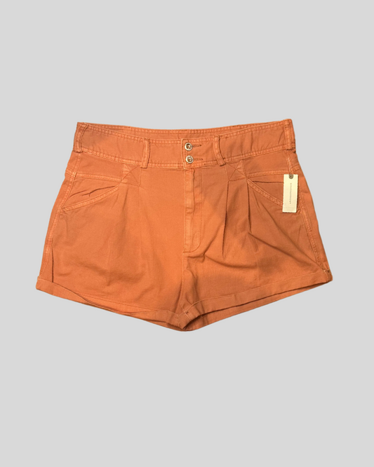 Pilcro x Anthropologie Peach Pleated Shorts (32)