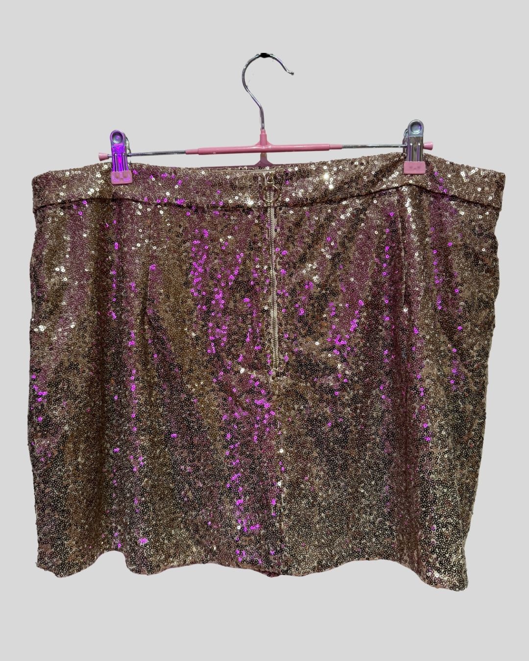 Fashion Nova Gold Sequin Skort (2X)