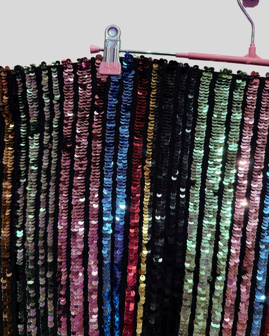 Inc rainbow sequin striped mini skirt (3X)