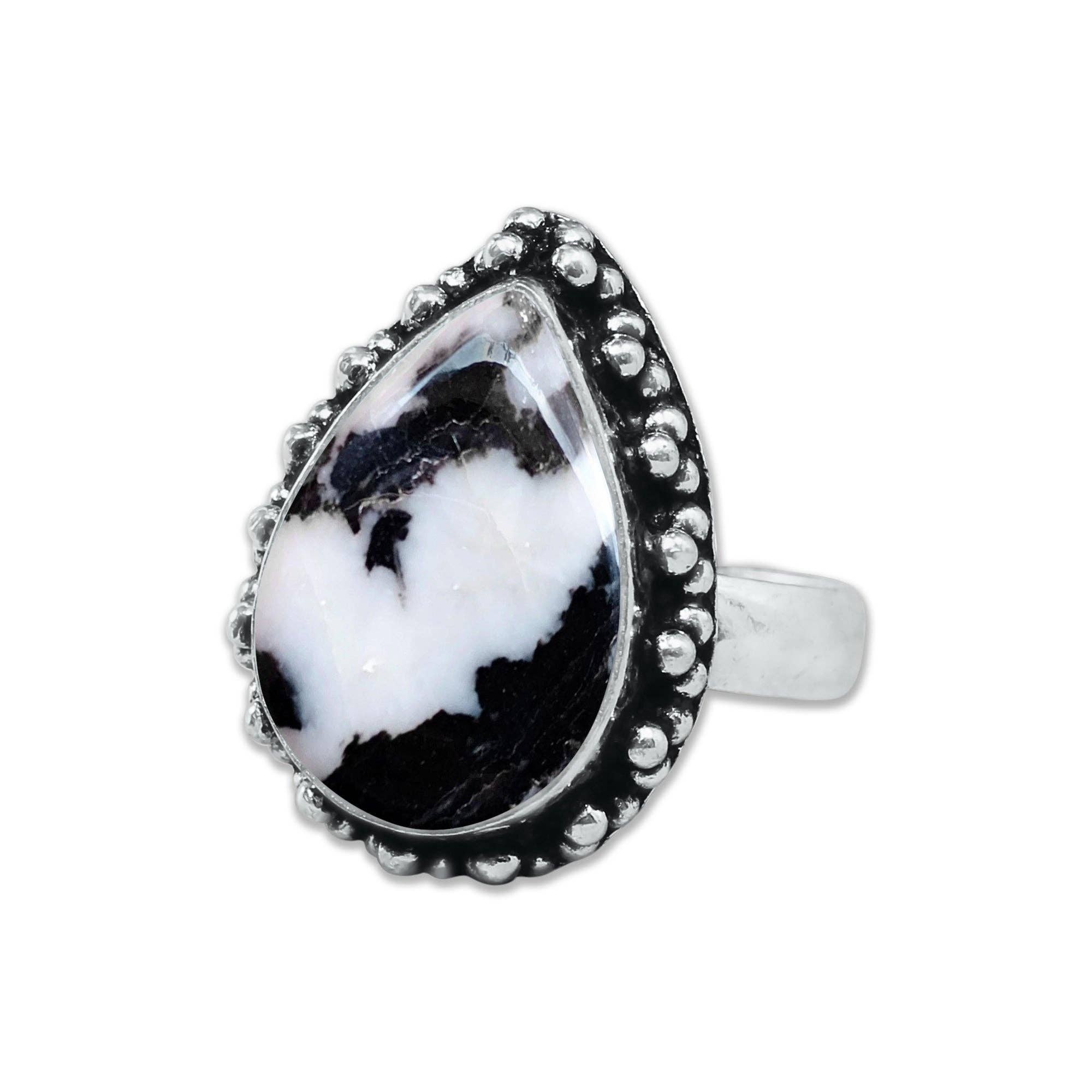 Buffalo Turquoise Rings – Handmade, Silver-Plated, Boho Style: 10 Rings